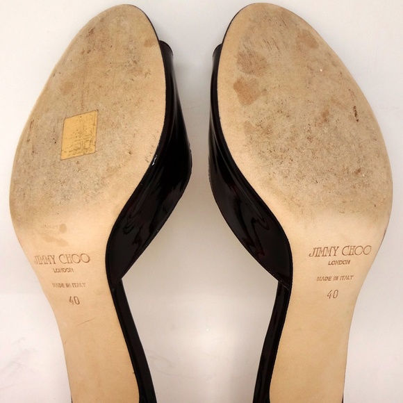 Jimmy Choo 3" Tiana Leopard Bordeaux Patent Leather Size 40 - Picture 5 of 8